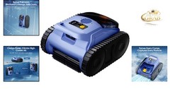 Cordless Robotic Pool Vacuum with Smarter Navigation 150Min Runtime Blue