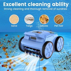 CORDLESS Robotic Pool Cleaner, Pool Vacuum for Inground Pools (2025 Upgraded)