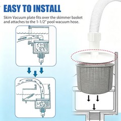SP1106 Pool Skimmer Vacuum Plate Compatible with Hayward Swimming Pools Skimm…
