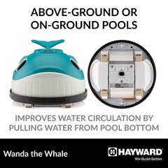 Hayward W3900 Wanda the Whale Above-Ground Suction Pool Cleaner for Any Size …