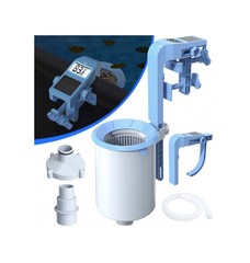 Above Ground Pool Skimmer with Solar Digital Thermometer and Adjustable Bracket