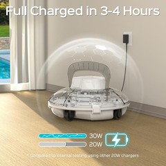 WINNY POOL CLEANER Winny 200 Pool Robot, Cordless Battery, 75 Min, 60 m²