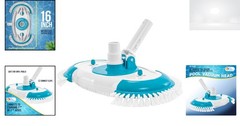 Weighted Pool Vacuum Head 16&Prime; Nylon Side Bristles Swivel Hose Fits 1-1/4&Prime; 1-1/2&Prime;