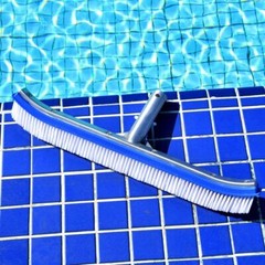 Swimming Floor & Wall Pool Brush, Heavy Duty Clean Swimming Pool Brush Head