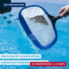 Poolvio 14&Prime; Pool Skimmer Net – Heavy Duty Leaf Net with Aluminum Frame with Diam