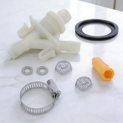 RV Toilet Water Valve Replacement Kit for black, white, silver