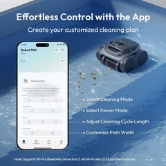Bubot 700 Cordless Pool Vacuum for Inground & above Ground Pools, 210-Min Runtim