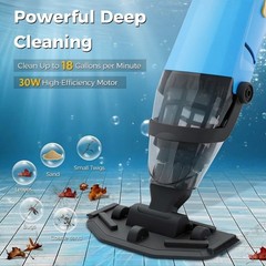 Rechargeable Cordless Pool Cleaner Handheld Pool Vacuum Above Ground Pool 90Mins