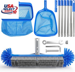 Pool Cleaning Kit with Telescopic Pole & Dual Skimmers – Premium Accessories