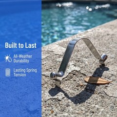 5pcs Stainless Steel Pool Pole Clips – 8mm V-Shape Butterfly Pool Clip – Double