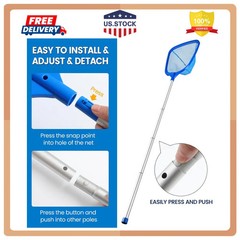 Tavaleu Deep Pool Skimmer Net with Reinforced Frame for Leaf and Debris Removal