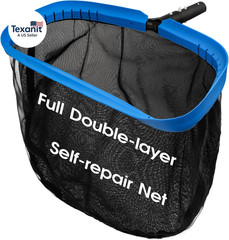 Upgraded Full Double Layer Pool Net Rake,17.5 » – Outer Heavy Duty Self-Repair N