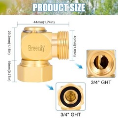 Garden Hose Swivel elbow Connector 90 Degree Solid Brass Pipe 1PC