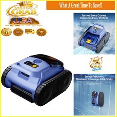 Cordless Robotic Pool Vacuum with Smarter Navigation 150Min Runtime Blue