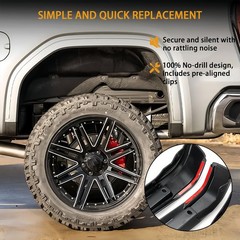 Mud Flap Delete Kit for 2019-2025 GMC Sierra 1500 2WD/4WD Front & Rear w/Screws