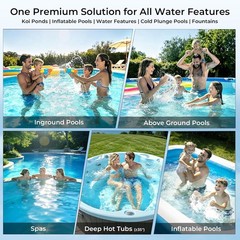 Pool Vacuum for Above Ground Pool, 1427 GPH Powerful Stable Suction, Telescopic