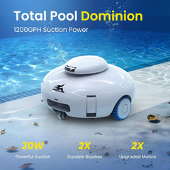 [2026 New] K2 Cordless Robotic Pool Cleaner, 120 Mins Runtime Pool Vacuum, Stro