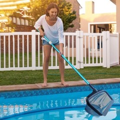 Lightweight Pool Skimmer Net with Universal Holder – Perfect for Easy Cleanup