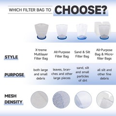 X-treme Multilayer Pool Vacuum Filter Bag – Compatible with Top Pool Cleaners