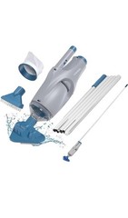 KOKIDO upgrade Rechargeable Handheld Pool Vacuum Aluminum Pole and 2 Brushes