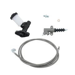 Master and Slave Cylinder and Stainless Clutch Line Kit Replacement for Mazda