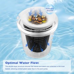 In-line Pool Leaf Canister Basket Fit Hayward W560 Poolvac Suction Cleaners New