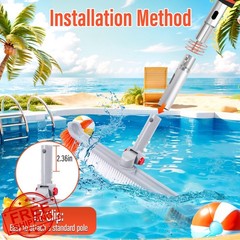 ACTREY Telescoping Pool Pole 16FT with Brush