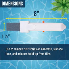 Pool Cleaning Pumice Stone with Pole Handle, 3 Pack – Clean Remove Rust Stains o