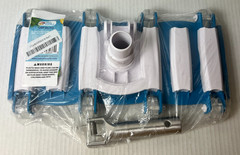 U.S. Pool Supply 14&Prime; Weighted Manual Vacuum Head for Inground Pools, White/blue