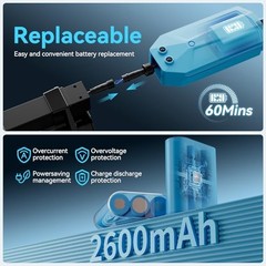 Cordless Pool Vacuum with Telescopic Pole 30 GPM Suction