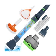 All in ONE Rechargeable Pool & Spa Vacuum Cleaner with Skimmer Net & Brush fo…