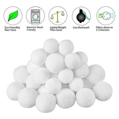 Premium Fiber Filtration Media for Swimming Pool Sand Filters 200g 1000g