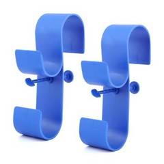 Poolside Pool Leaf Skimmer Net Holder, Swimming Pool Pole Hanger Hooks, 2