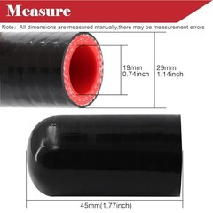 Silicone Coolant Cap Vacuum Hose Plug with Clamp,High Temperature 3/4&Prime;(19mm)