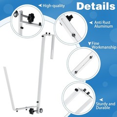 8 Pcs Solar Cover Holder for Above Ground Pool Adj. Solar Holder Storage Hooks