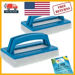 Hand-Held Pool Scrub Brush 2 Pack – Versatile Scrubbing Sponge for All Surfaces