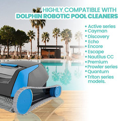 (2 Pack) Replacement Gray Tracks for Maytronics Dolphin Robotic Pool Cleaners wi
