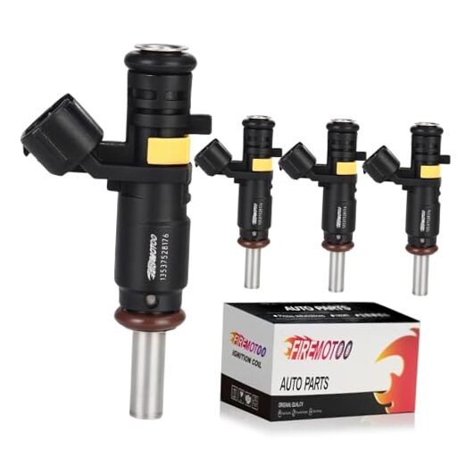 Pack of 4 6 Holes Fuel Injectors for Mini Cooper Base 1.6L 2007 – Compatible