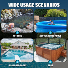Cordless Pool Vacuum for above Ground Pool, Handheld Rechargeable Pool Cleaner w