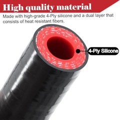 Silicone Coolant Cap Vacuum Hose Plug with Clamp,High Temperature 3/8&Prime;(9.5mm)