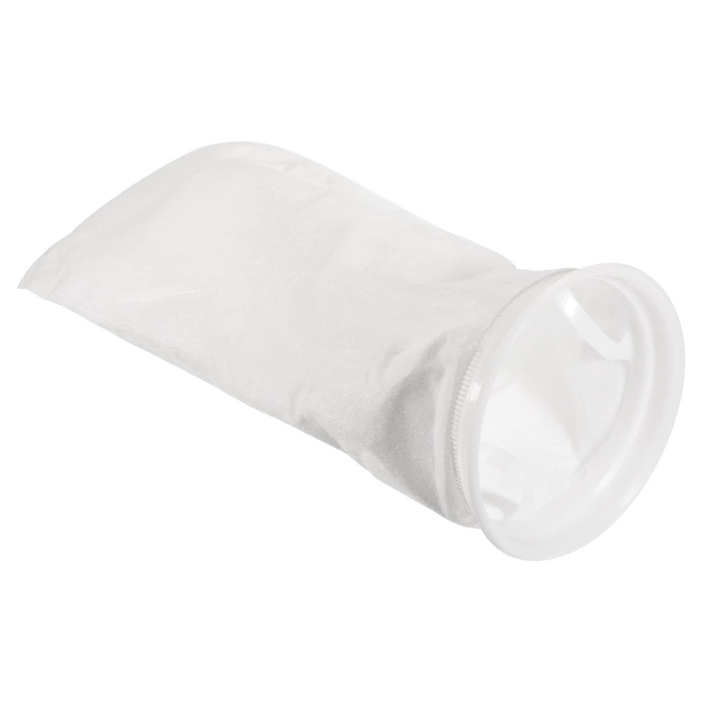 7 Inch Ring Filter Socks 200 Micron, Mesh Bags Pool Skimmer Basket, White