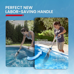 Pro Cordless Pool Vacuum – 18.5 GPM Powerful Suction, 70Min Runtime & 13.4&Prime; Wide