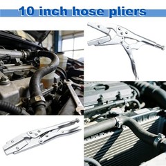 10-Inch Radiator Hose Clamp Pliers Set 4-Pack, Heavy Duty Self-Locking Pinch