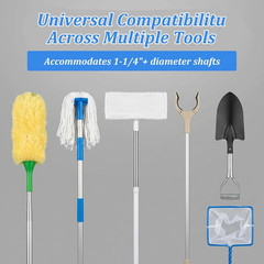 6 Pcs Pool Brush Clips, V-Shaped 304 Stainless Steel Pool Pole Clips, Double