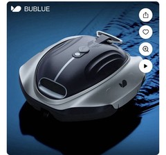 BUBLUE Bubot 300 Cordless Pool Cleaner Robot/Above Ground Pool