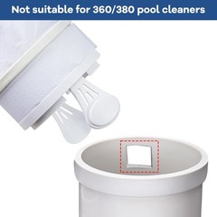 4 Pack Pool Cleaner Bags – Nylon Mesh Vacuum Bag Replacement with Zipper, Fits P