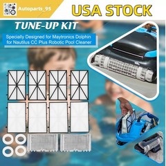 for Maytronics Dolphin Pool Cleaner Tune-up Kit w/Filter Panels,Brushes,Tracks