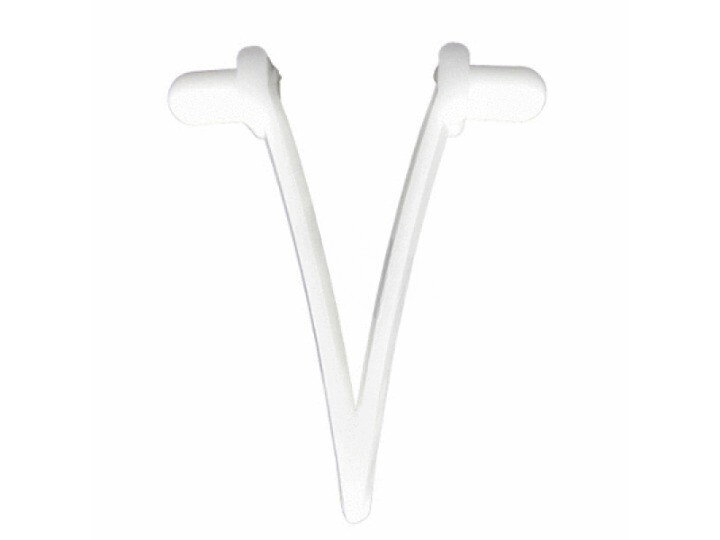 WHITE DELRIN PLASTIC SPRING CLIP {heavy duty} (VAL-PAK PRODUCTS – V50-111)