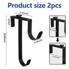 Adjustable Double Pool Fence Hooks – Rustproof Pole Hanger for Pool Equipment