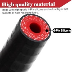 Silicone Coolant Cap Vacuum Hose Plug with Clamp,High Temperature 1/4&Prime;(6.5mm)